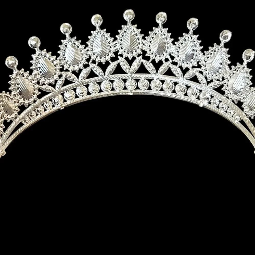 Rhinestone & Silver Tiara - Picture 3 of 3